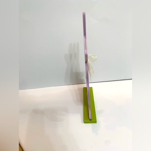 12” Easter Bunny/Rabbit Purple and Green Wooden Cut Out - Picture 3 of 4